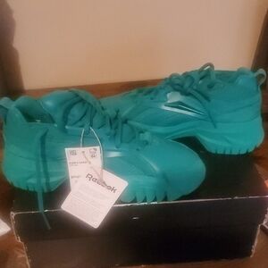 Cardi B Reebok Teal Green Sneakers Athletic